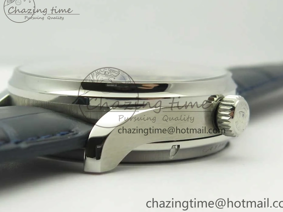 MIROTIME 0207 Portuguese Tourbillon IW5046 SS ZF Best Edition White Dial Blue Markers on Blue Leather Strap Fashionable 7149